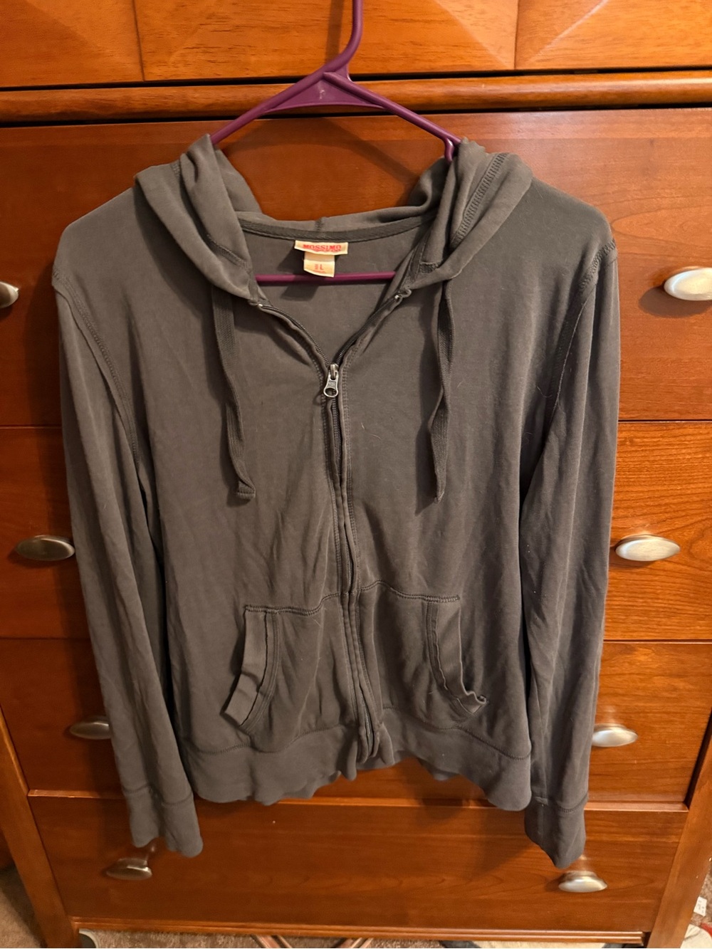 Mossimo Supply Co. Women's Charcoal Gray Zip Hoodie